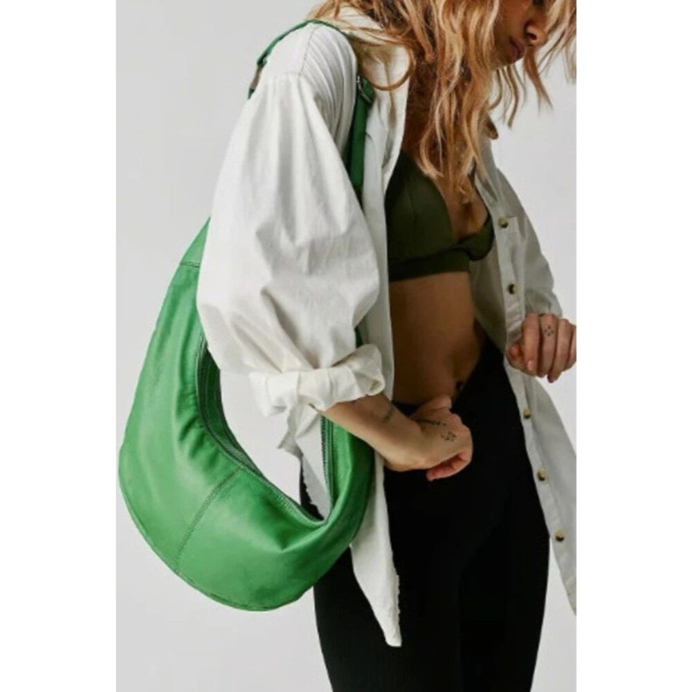 Free People Idle Hands Sling Bag Putt Putt Green NEW